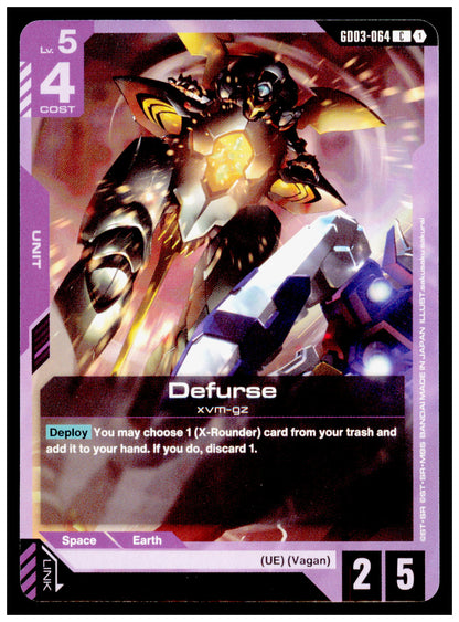 Defurse xvm-gz GD03-064 C Steel Requiem 2026 Bandai Gundam Card Game Vagan