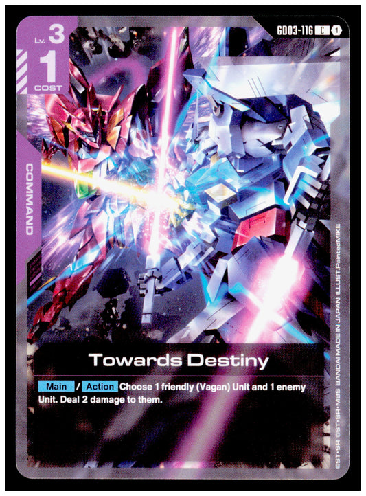 2026 Gundam Card Game Steel Requiem Towards Destiny GD03-116 Common Purple Vagan