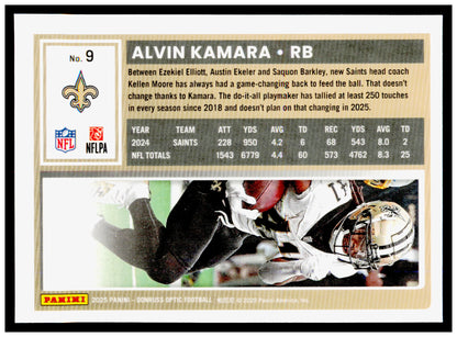 2025 Donruss Alvin Kamara Card New Orleans Saints #8