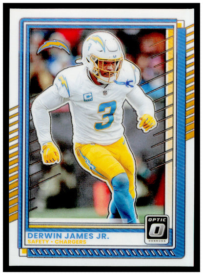 2025 Donruss Derwin James Jr. Card Press Proofs Yellow Los Angeles Chargers #130