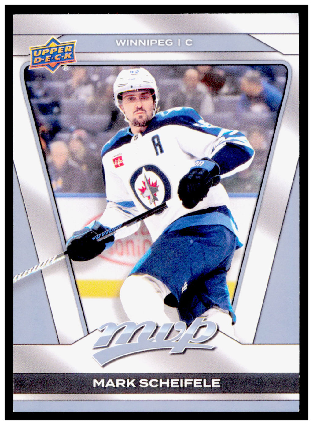 2025-26 Upper Deck MVP Mark Scheifele Card Silver Script Winnipeg Jets #126