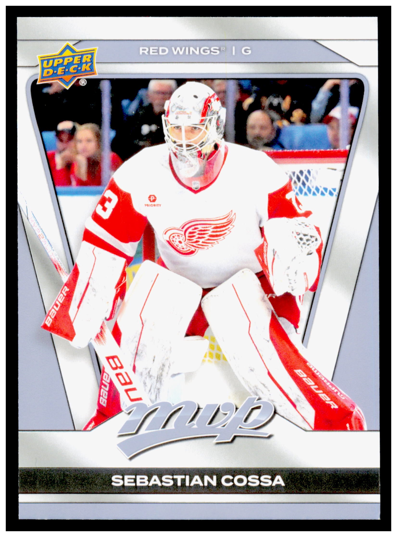 2025-26 Upper Deck MVP Sebastian Cossa Card Detroit Red Wings #60