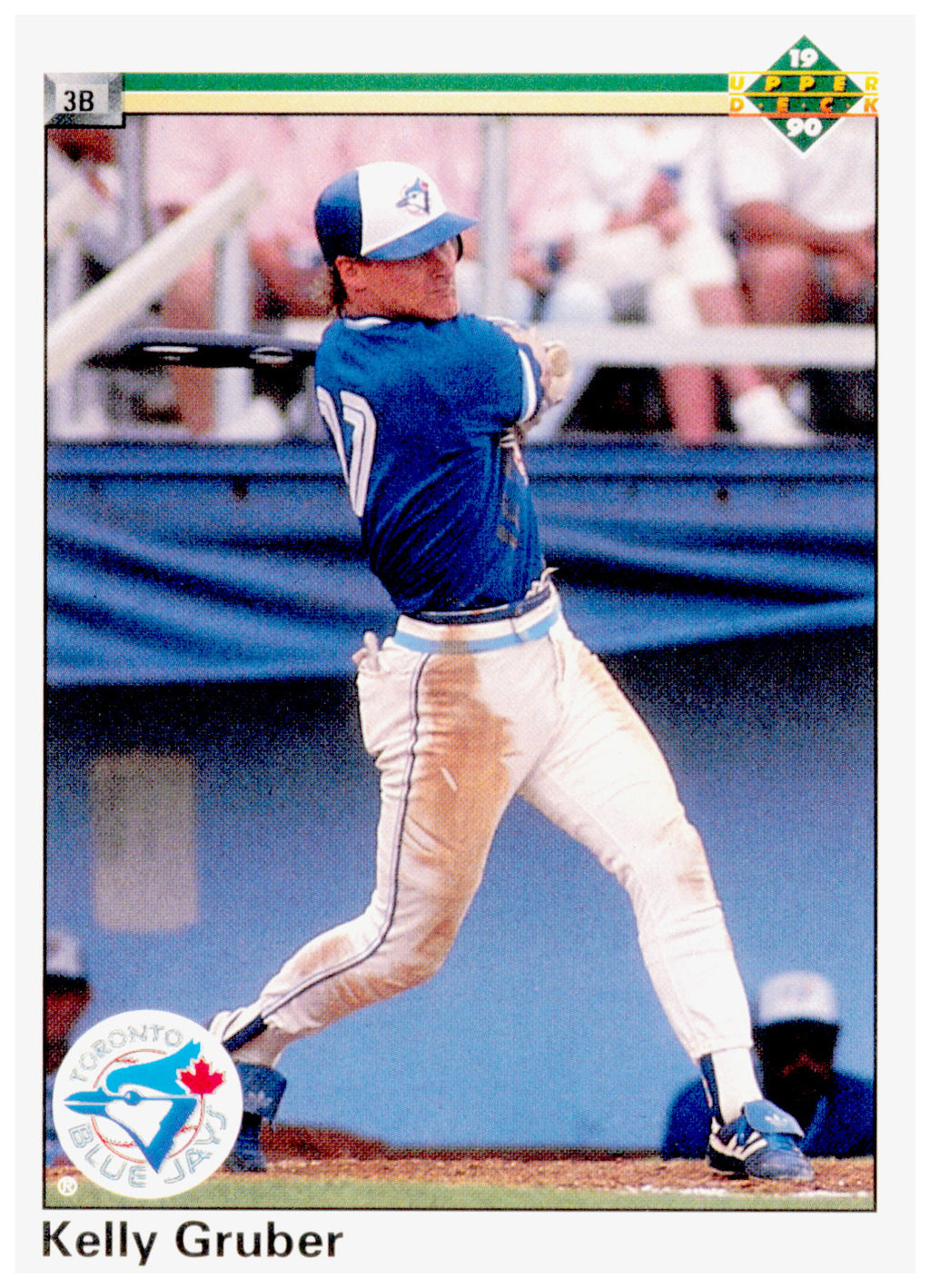 1990 Upper Deck Kelly Gruber Card Toronto Blue Jays #111a