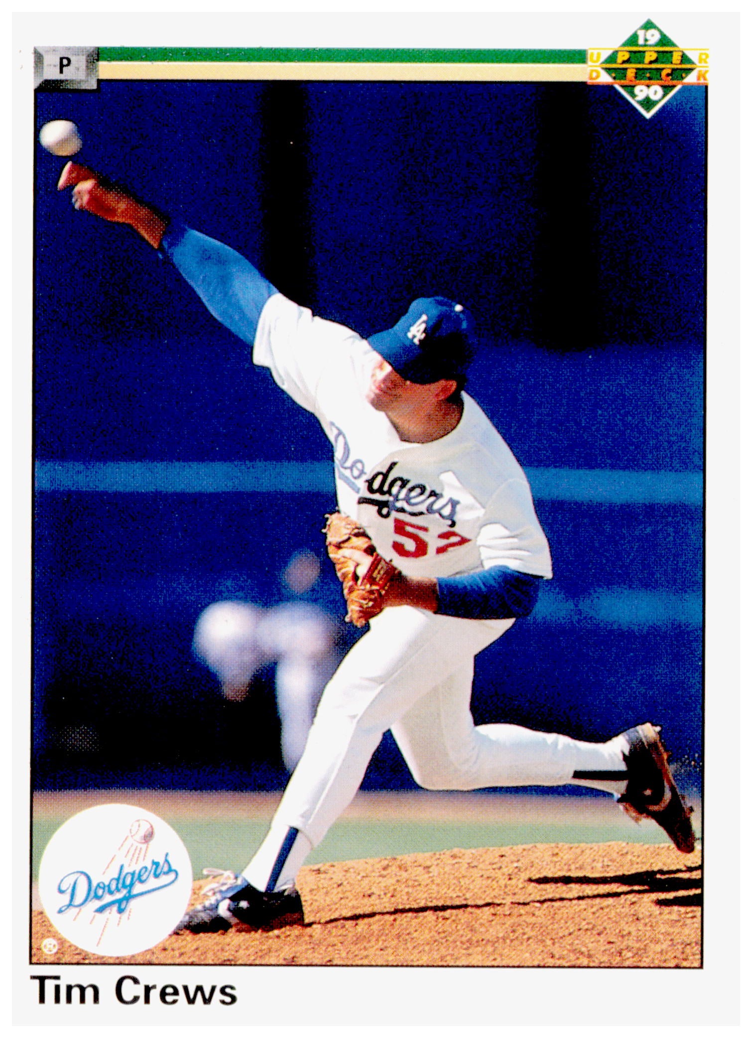 1990 Upper Deck Tim Crews Card Los Angeles Dodgers #670