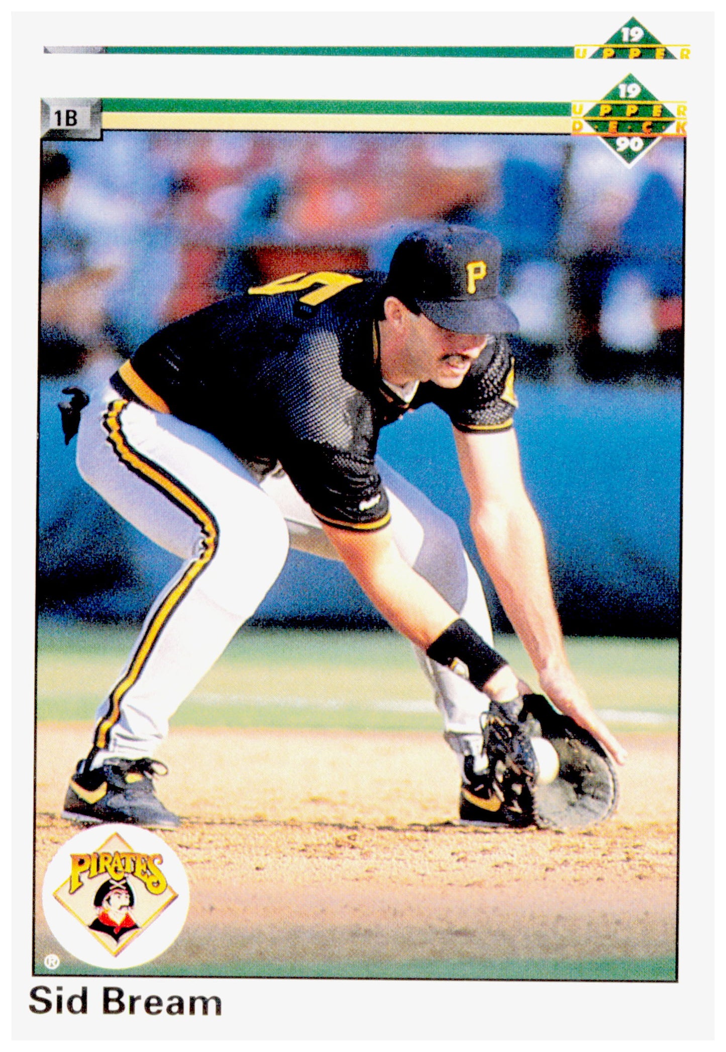 1990 Upper Deck Sid Bream Card Pittsburgh Pirates #250