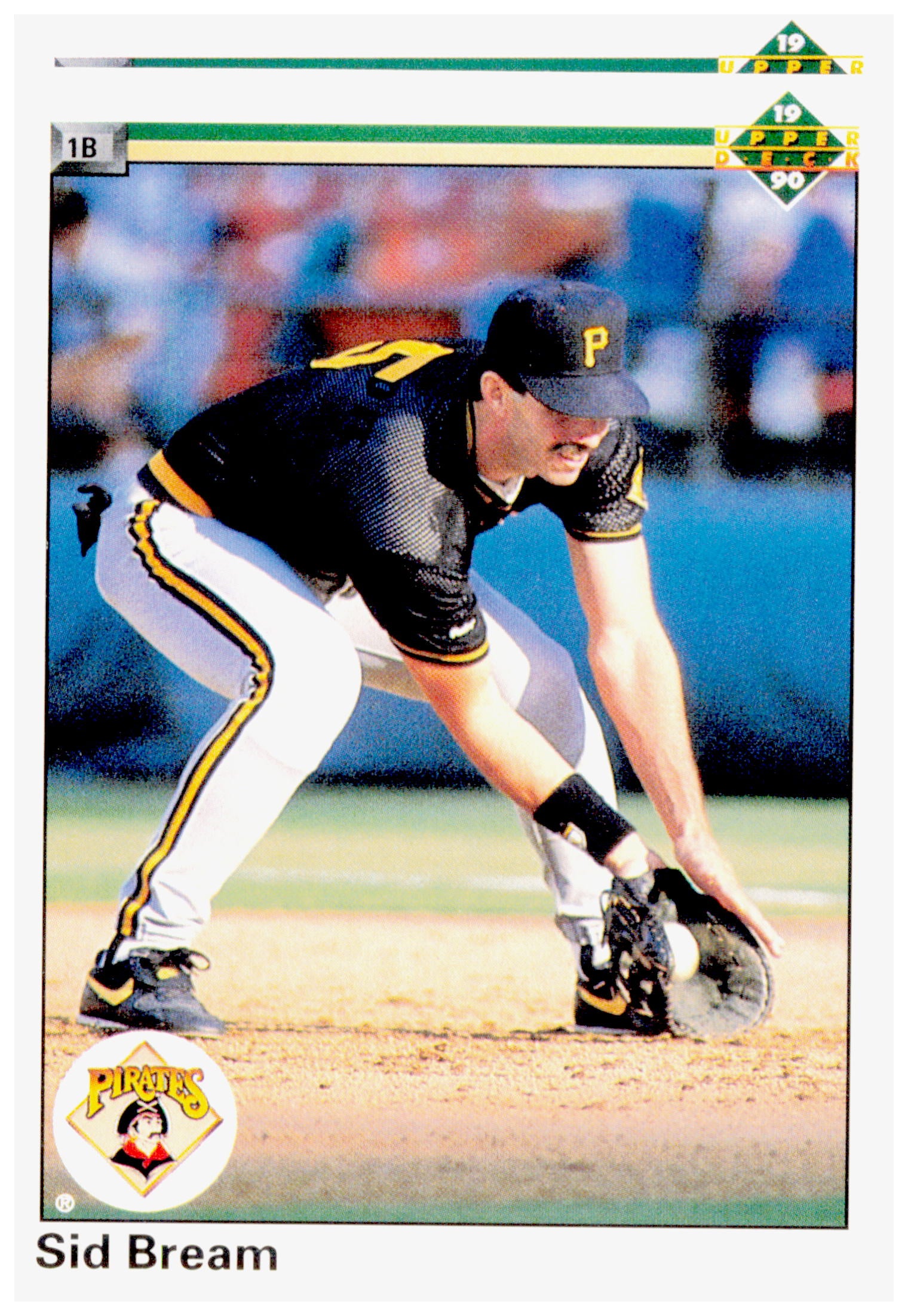 1990 Upper Deck Sid Bream Card Pittsburgh Pirates #250