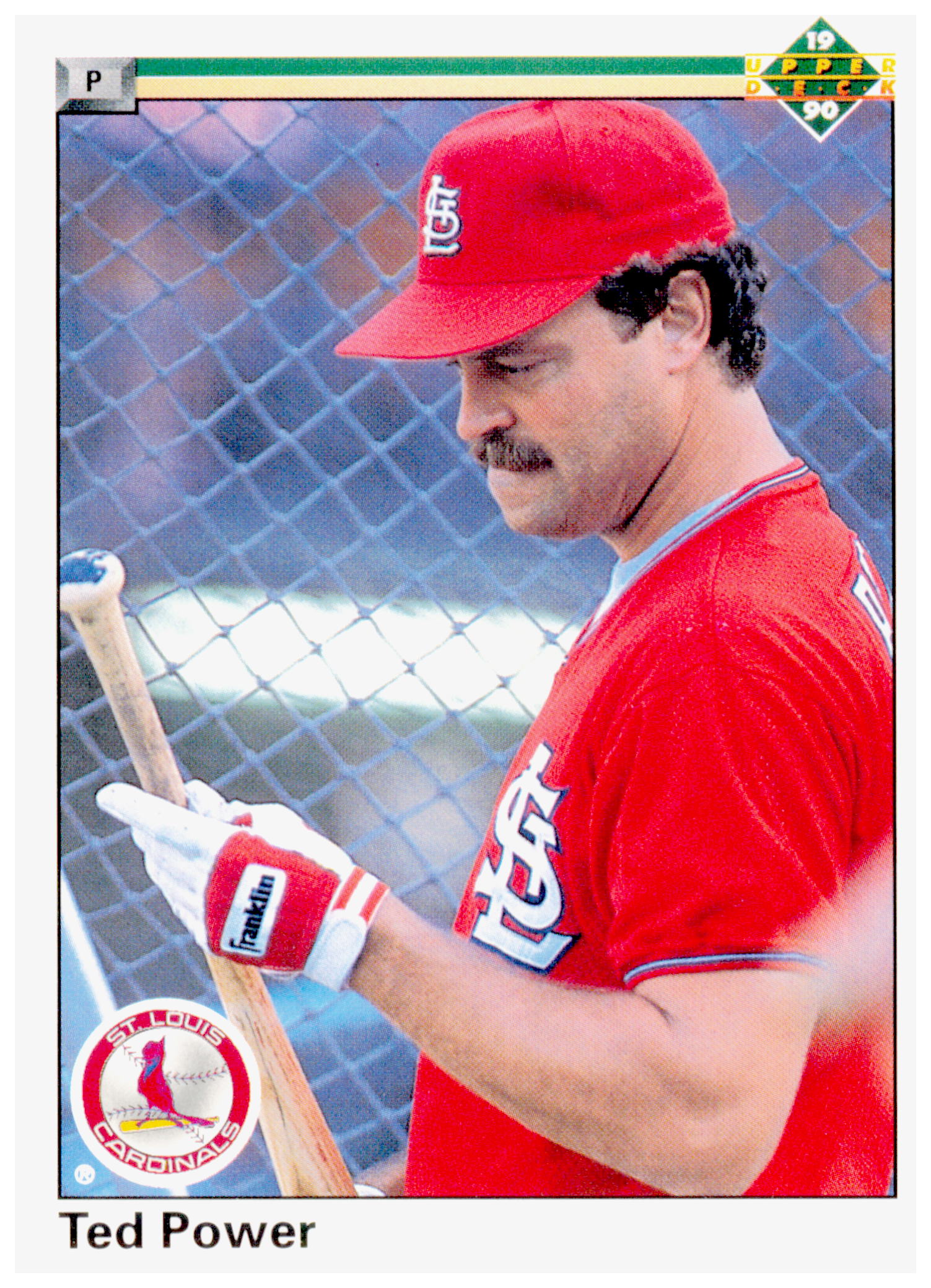 1990 Upper Deck Ted Power Card St. Louis Cardinals #340