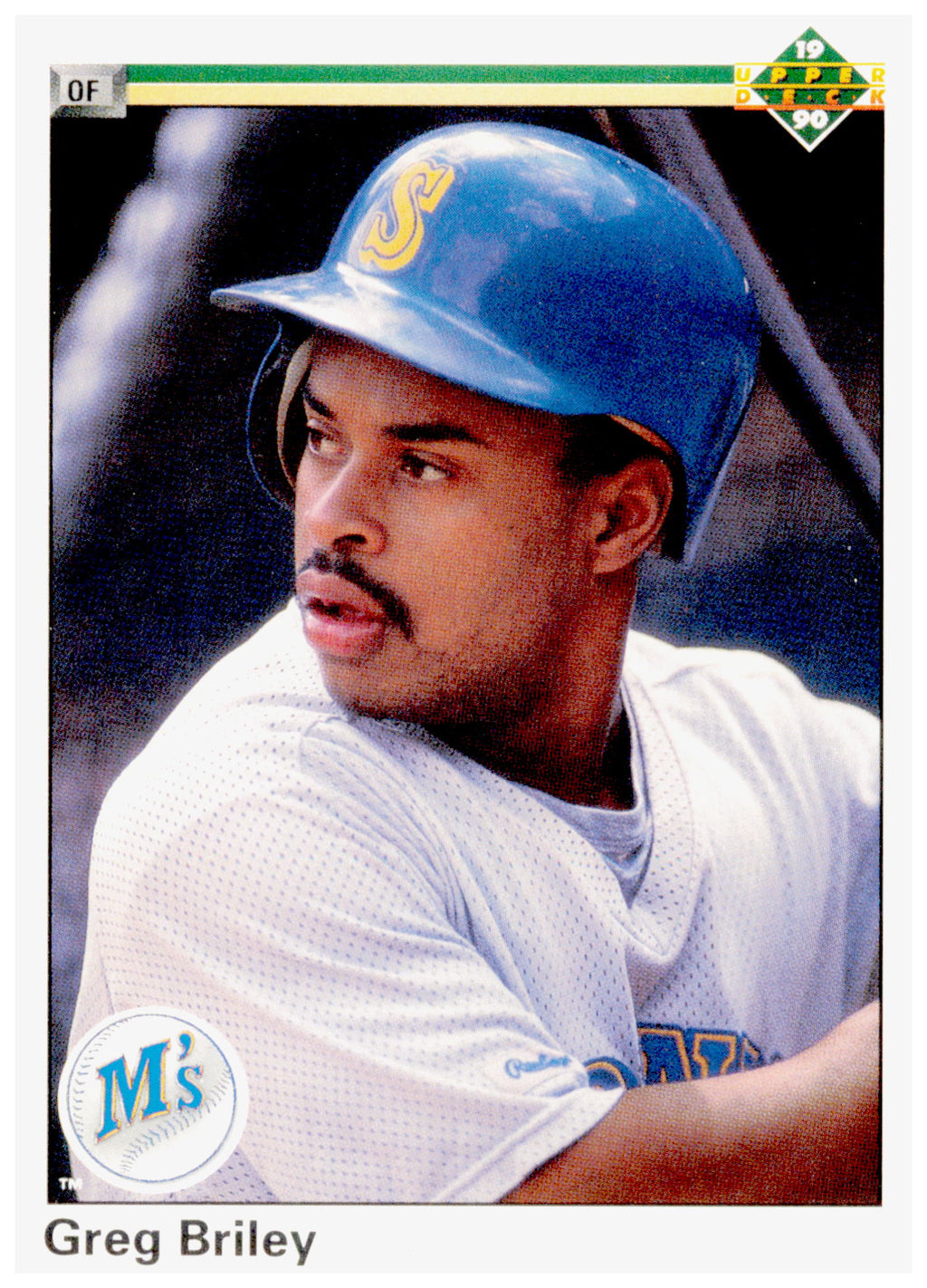 1990 Upper Deck Greg Briley Card Seattle Mariners #455