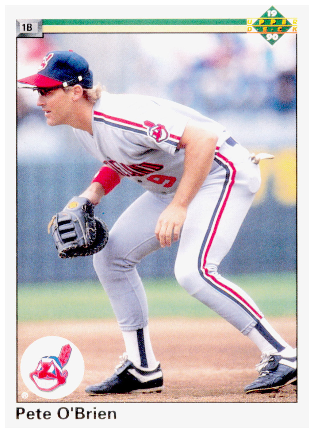 1990 Upper Deck Pete O'Brien Card Cleveland Indians #110a