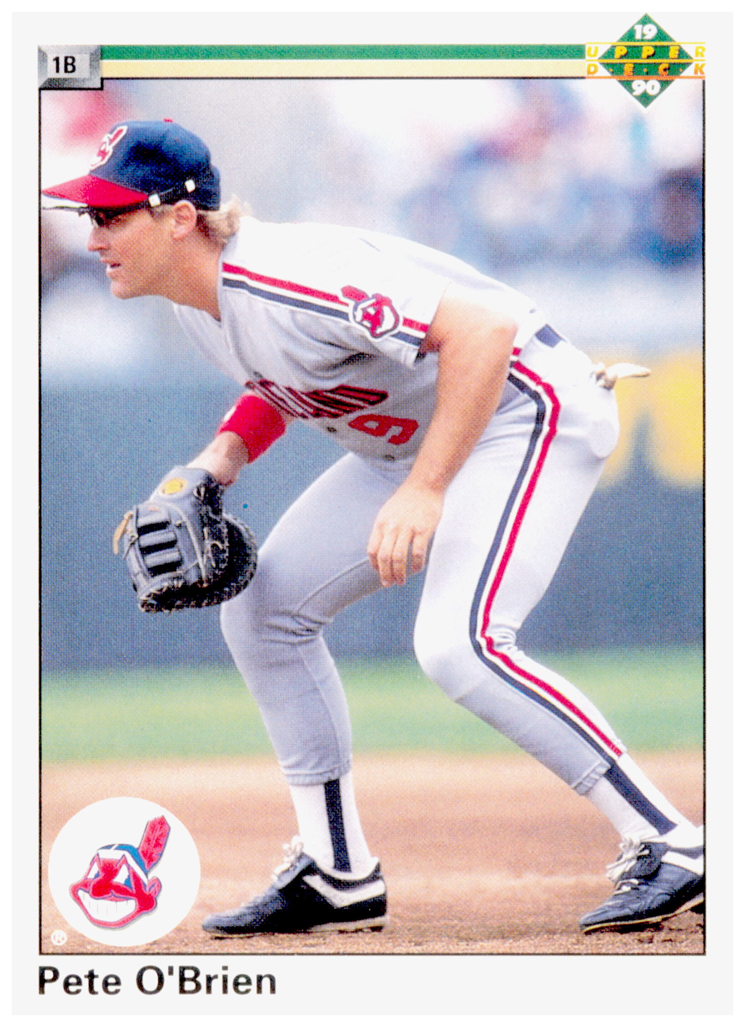 1990 Upper Deck Pete O'Brien Card Cleveland Indians #110a