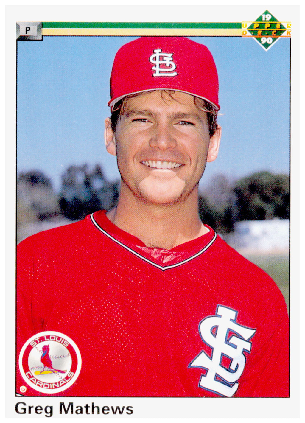 1990 Upper Deck Greg Mathews Card St. Louis Cardinals #678