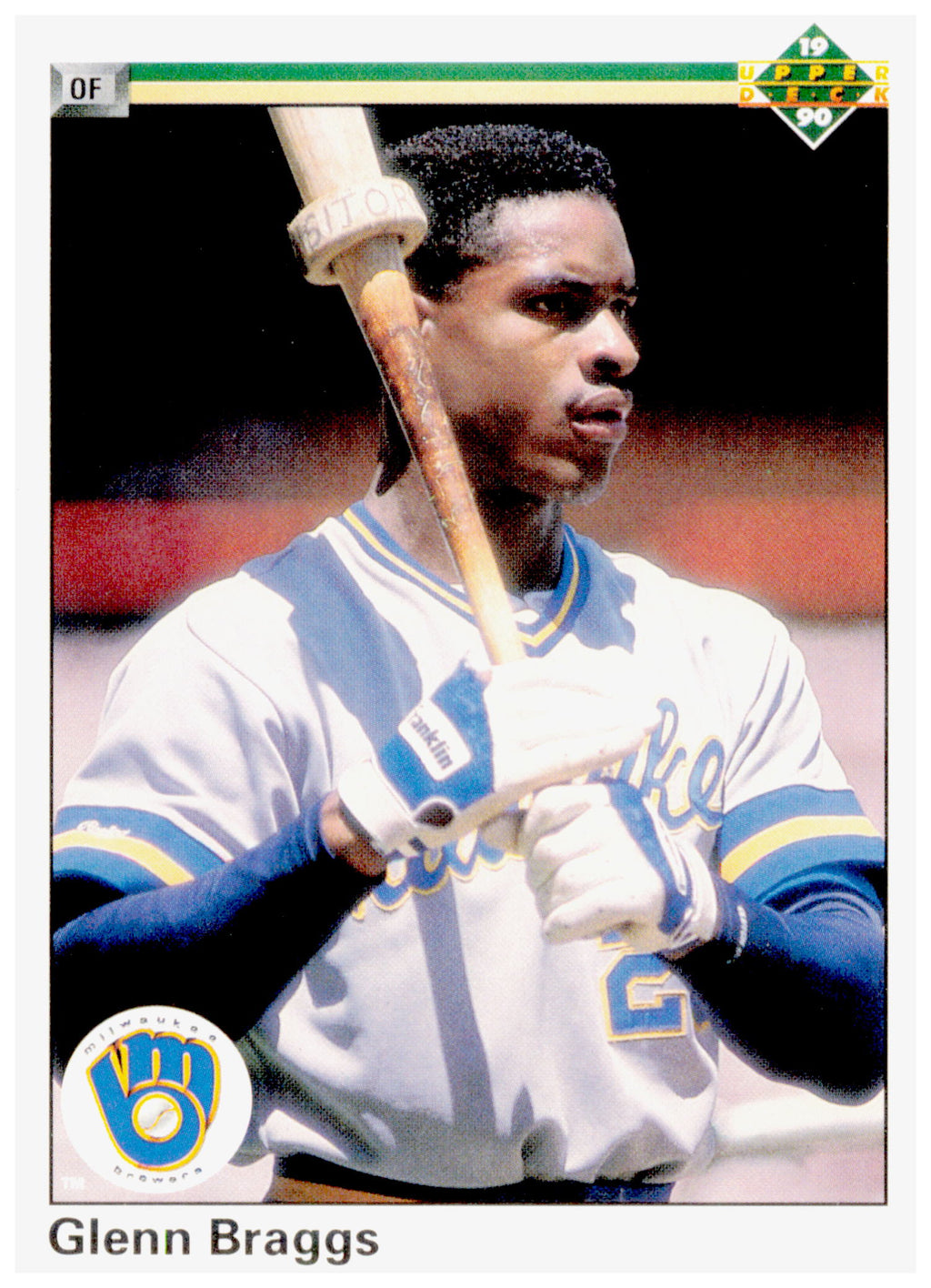 1990 Upper Deck Glenn Braggs Card Milwaukee Brewers #456