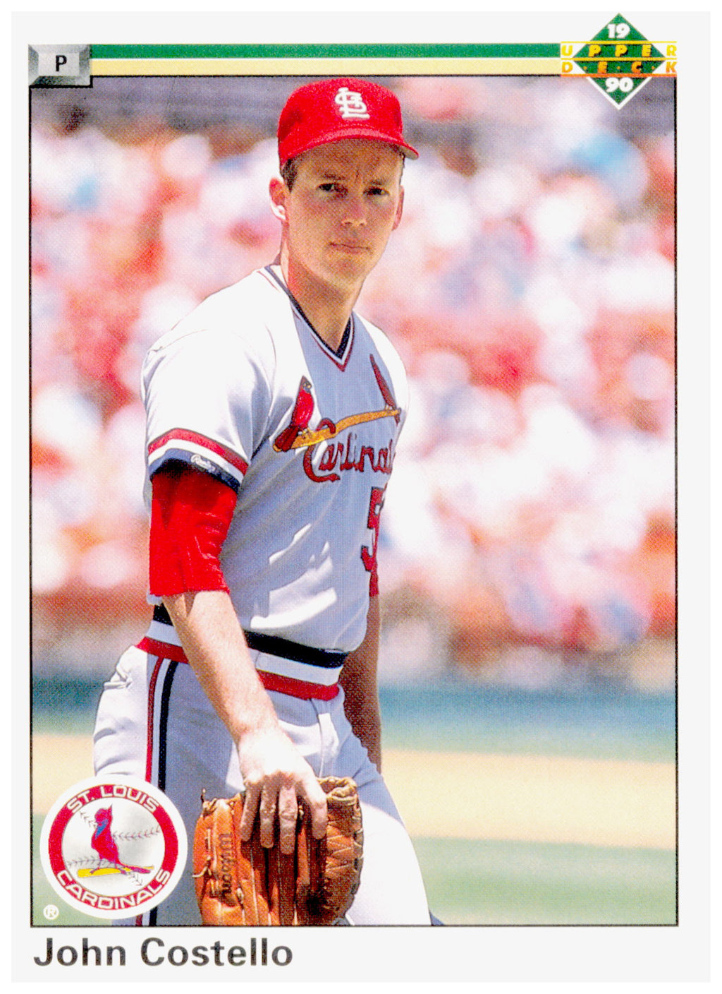 1990 Upper Deck John Costello Card St. Louis Cardinals #486