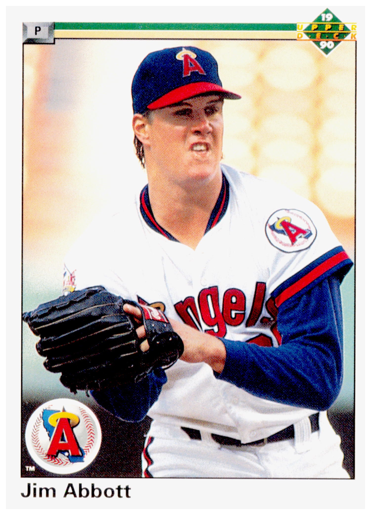 1990 Upper Deck Jim Abbott Card California Angels #645