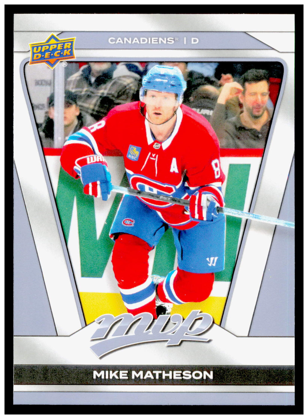 2025-26 Upper Deck MVP Mike Matheson Card Montreal Canadiens #218