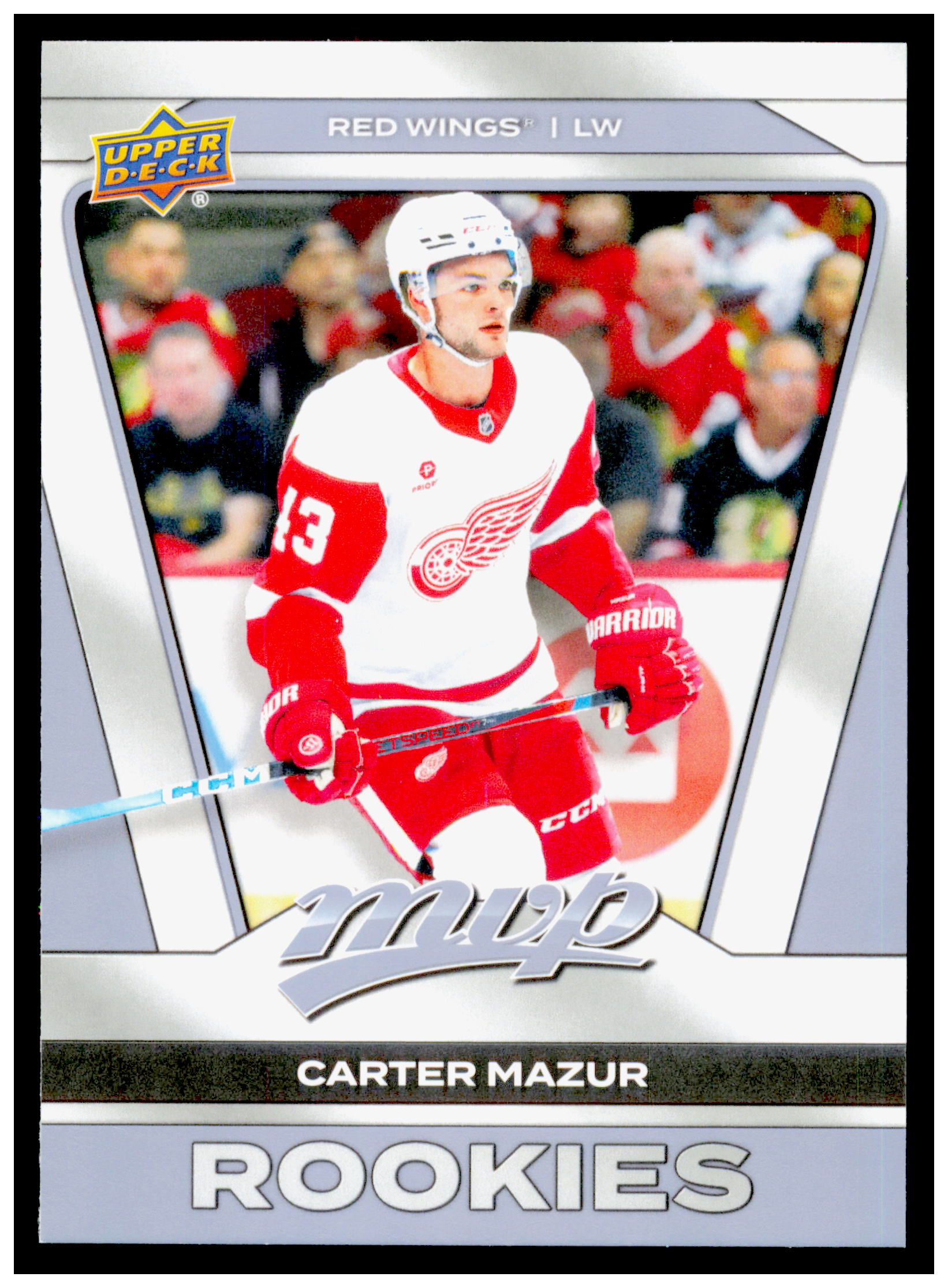 2025-26 Upper Deck MVP Carter Mazur Card RC Detroit Red Wings #242