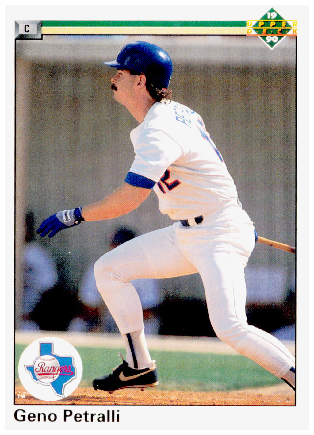 1990 Upper Deck Geno Petralli Card Texas Rangers #633