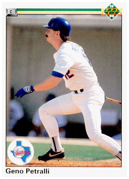 1990 Upper Deck Geno Petralli Card Texas Rangers #633