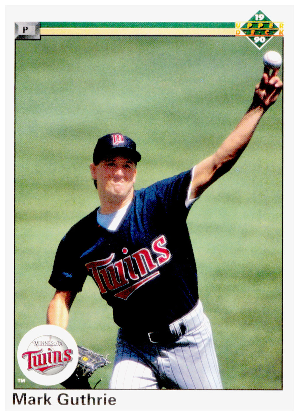 1990 Upper Deck Mark Guthrie Card RC Minnesota Twins #436