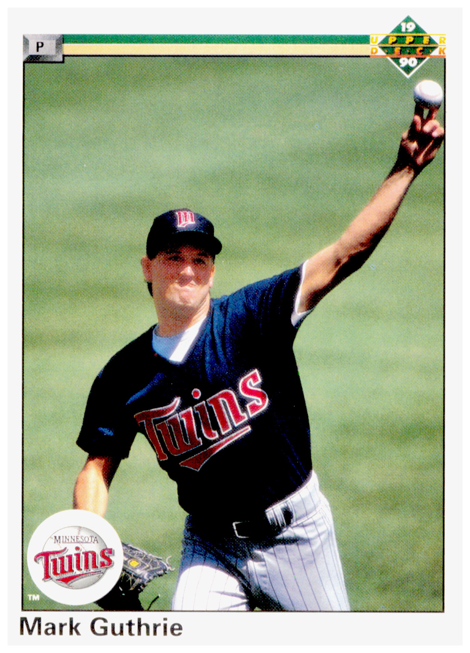1990 Upper Deck Mark Guthrie Card RC Minnesota Twins #436