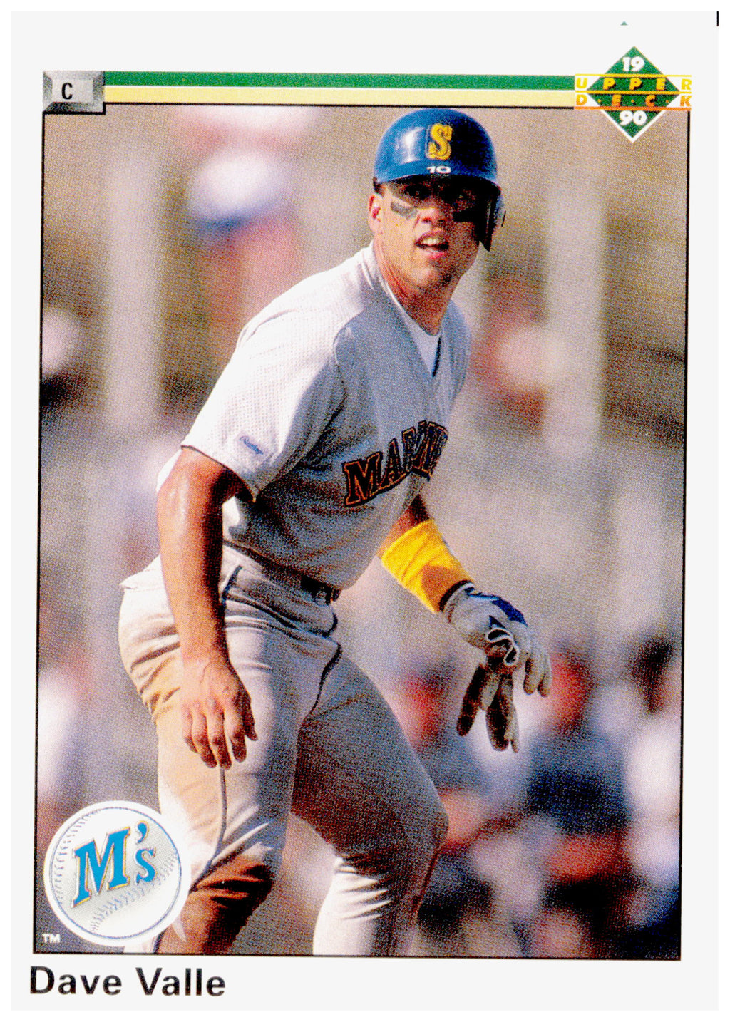 1990 Upper Deck Dave Valle Card Seattle Mariners #451