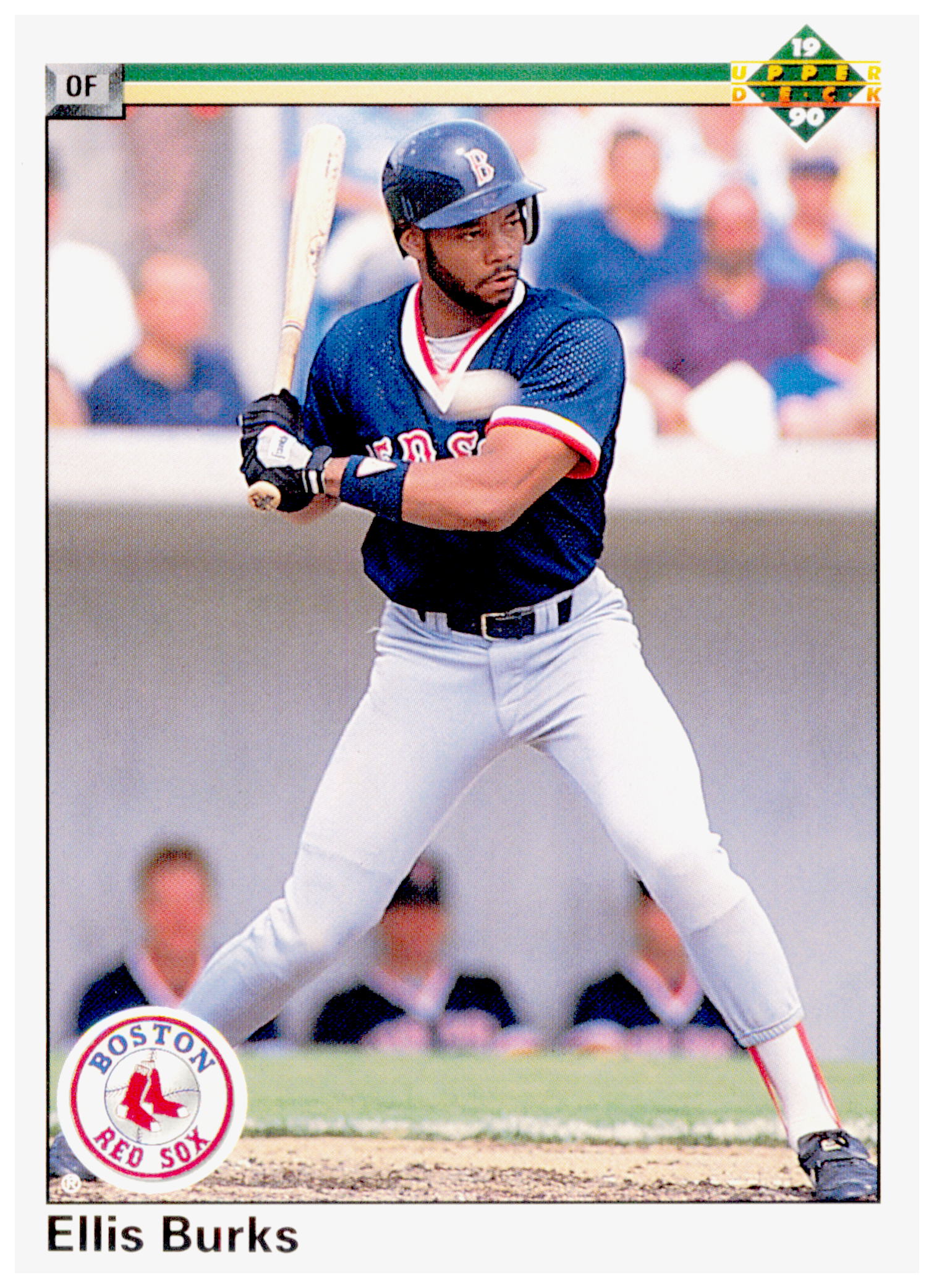 1990 Upper Deck Ellis Burks Card Boston Red Sox #343