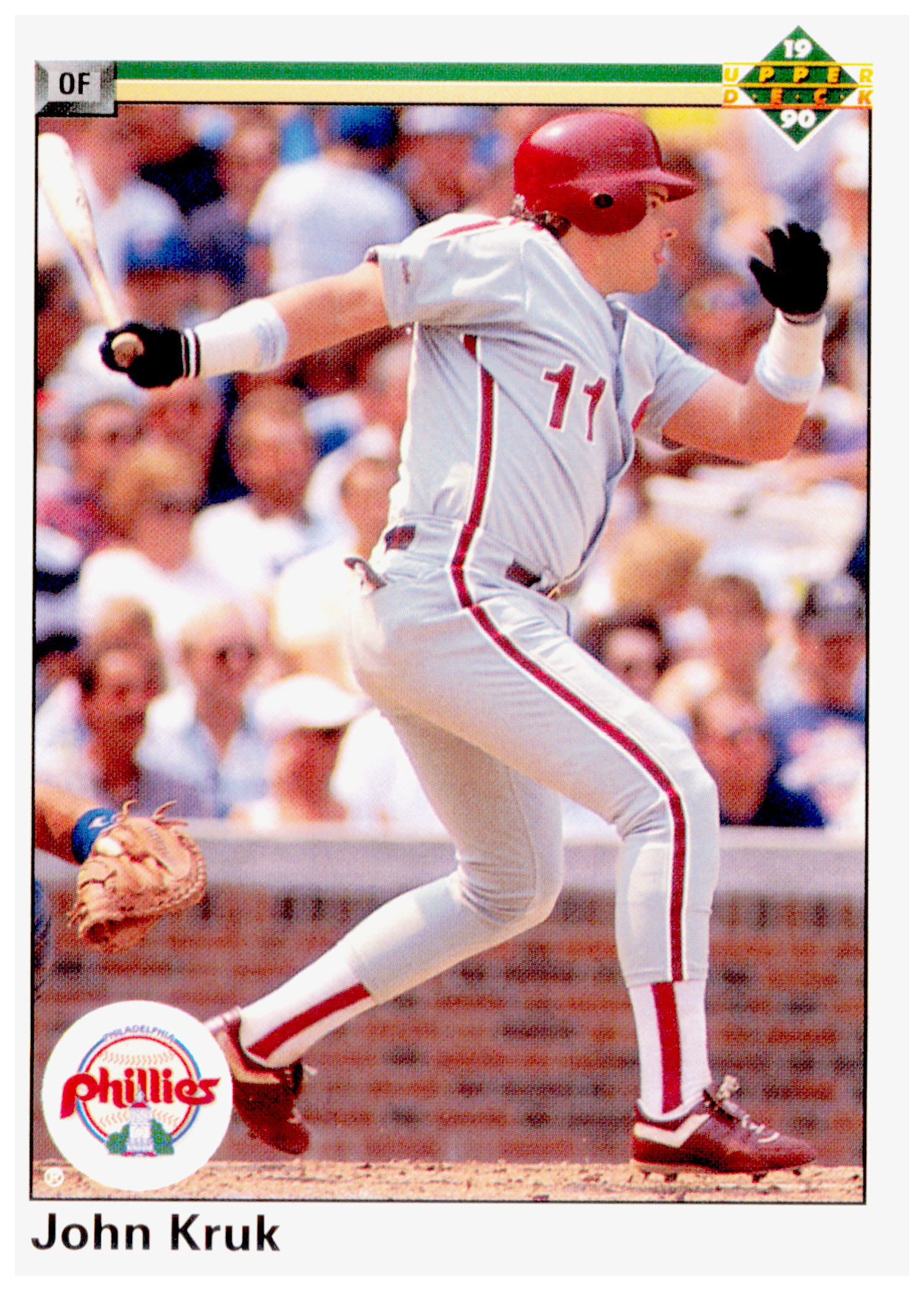1990 Upper Deck John Kruk Card Philadelphia Phillies #668