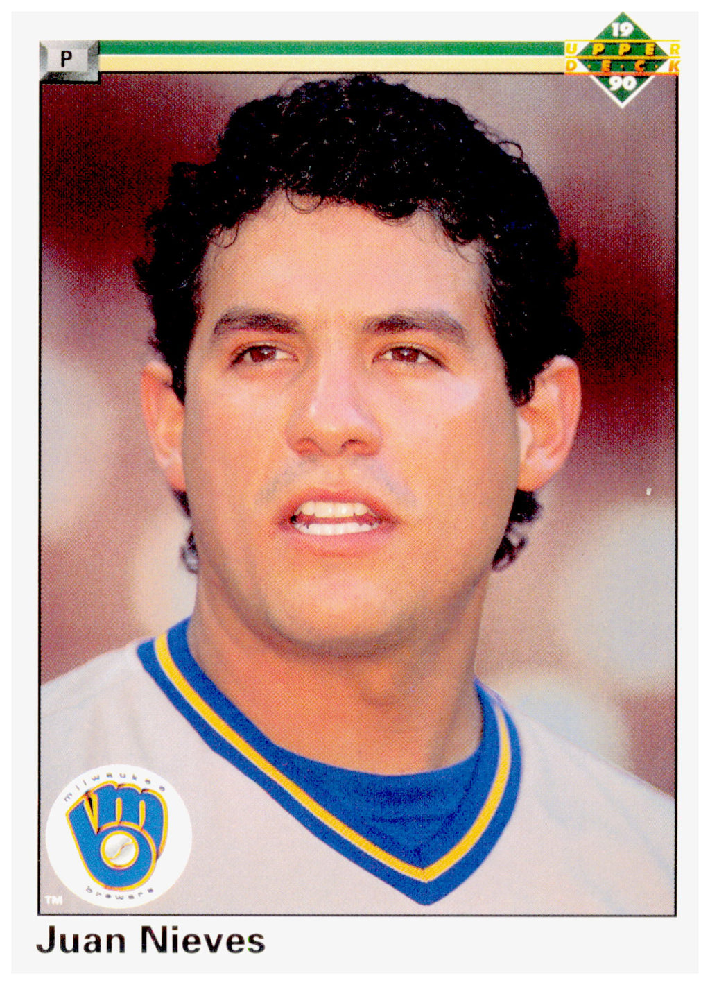 1990 Upper Deck Juan Nieves Card Milwaukee Brewers #648