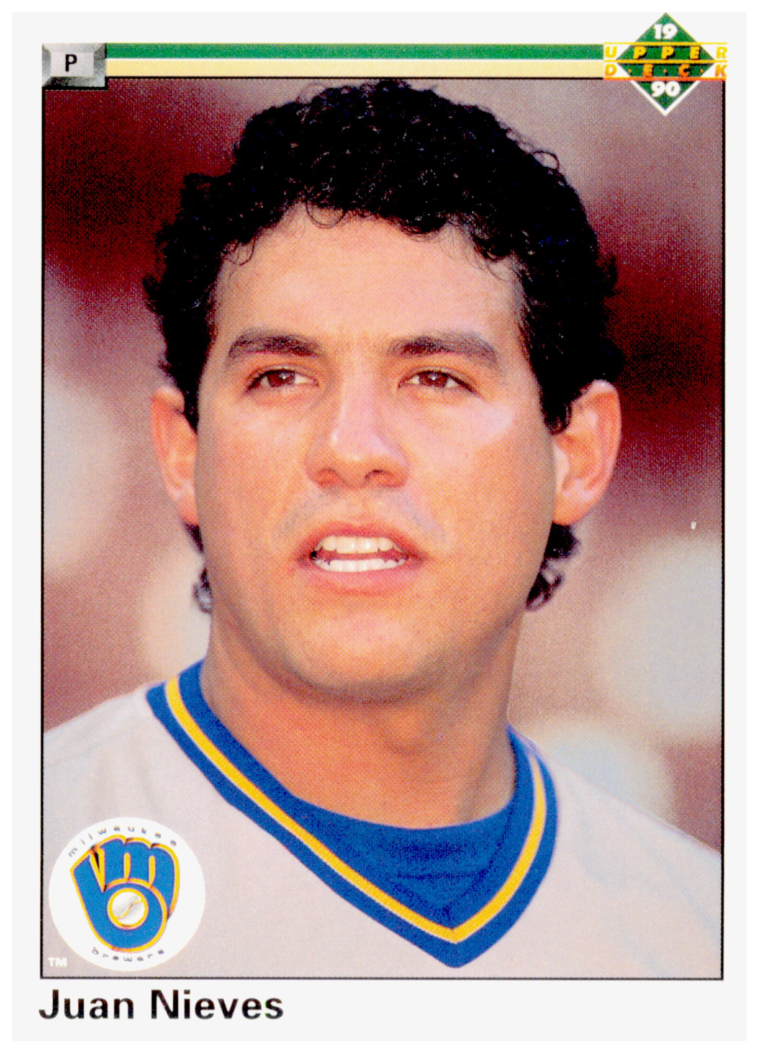 1990 Upper Deck Juan Nieves Card Milwaukee Brewers #648