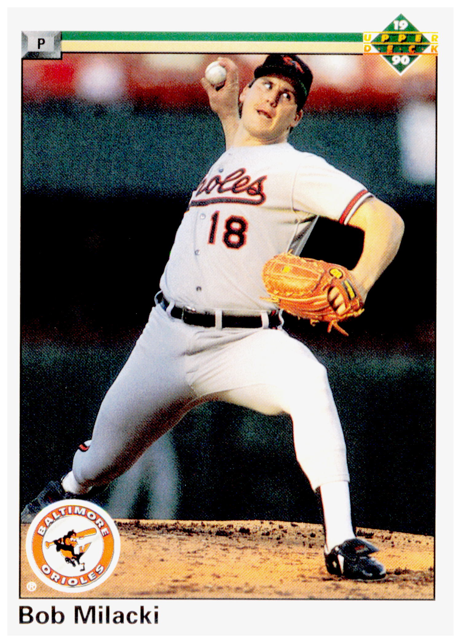 1990 Upper Deck Bob Milacki Card Baltimore Orioles #635