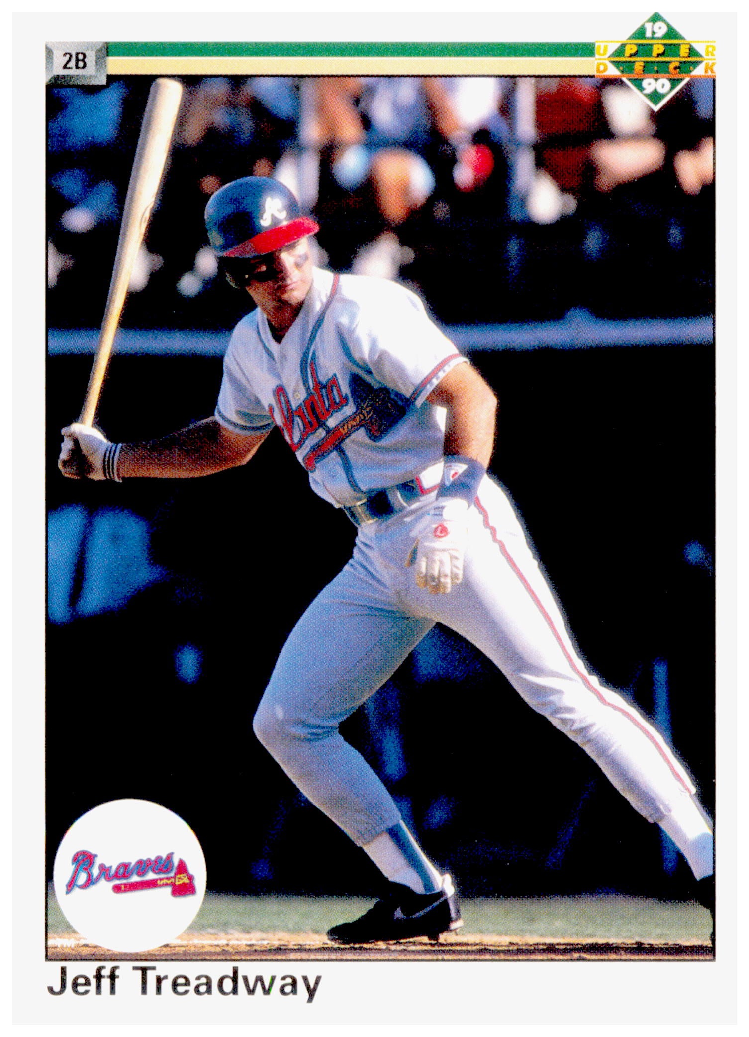 1990 Upper Deck Jeff Treadway Card Atlanta Braves #141b