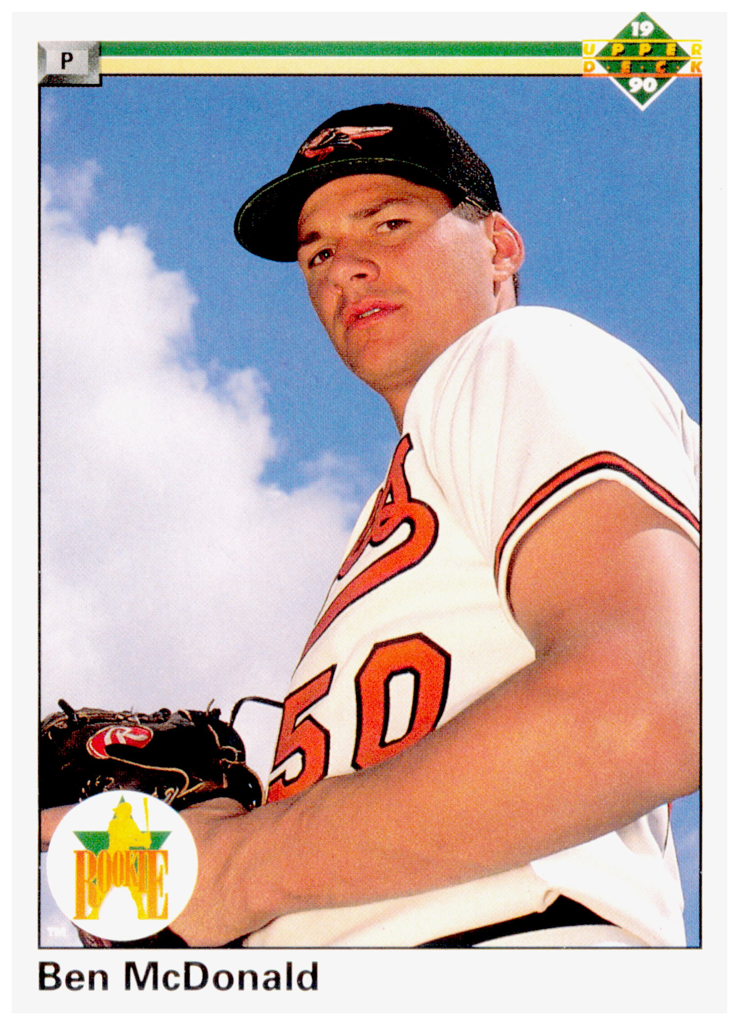 1990 Upper Deck Ben McDonald Card RC Baltimore Orioles #54