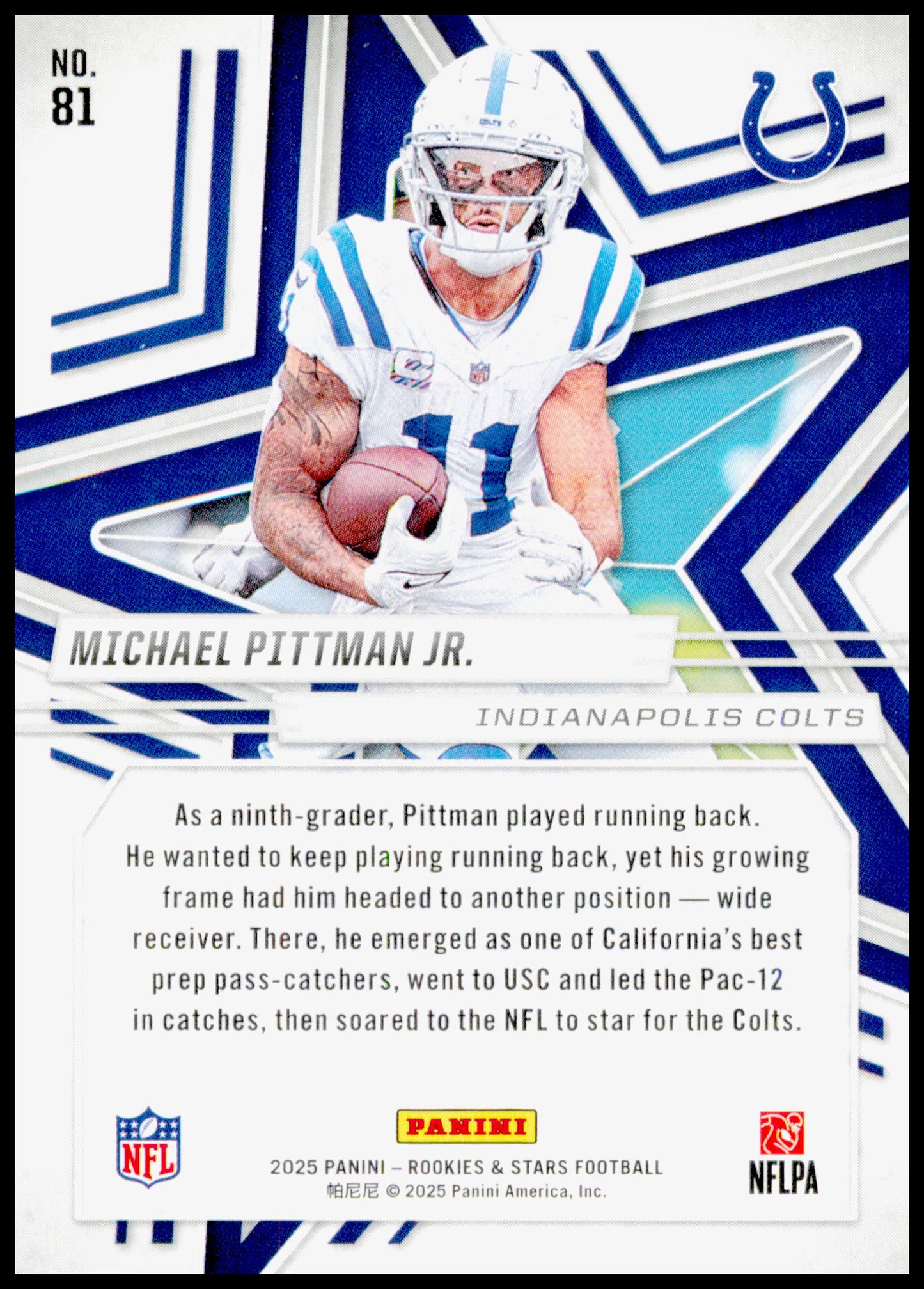 2025 Panini Rookies & Stars Michael Pittman Jr. Card Indianapolis Colts #81
