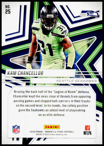 2025 Panini Rookies & Stars Kam Chancellor Card Seattle Seahawks #25