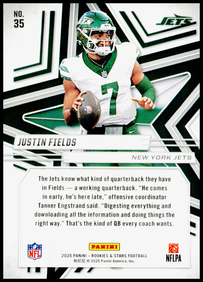 2025 Panini Rookies & Stars Justin Fields Card New York Jets #35