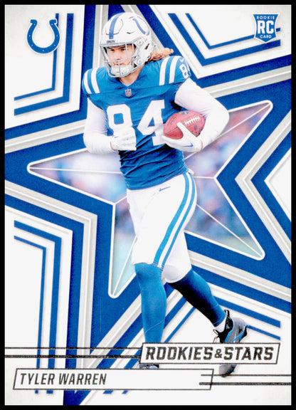2025 Panini Rookies & Stars Tyler Warren Card RC Indianapolis Colts #195