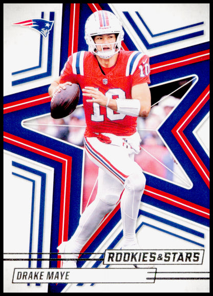 2025 Panini Rookies & Stars Drake Maye Card New England Patriots #32