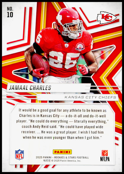 2025 Panini Rookies & Stars Jamaal Charles Card Kansas City Chiefs #10