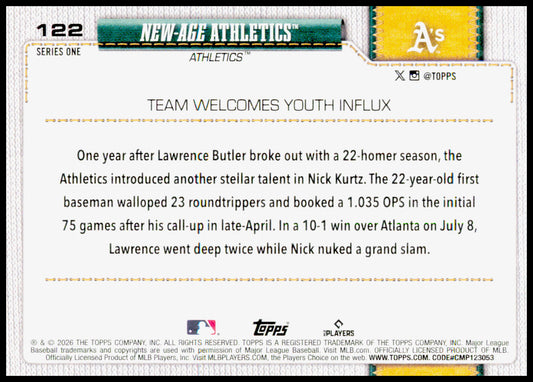 2026 Topps New-Age Athletics Card Athletics #122