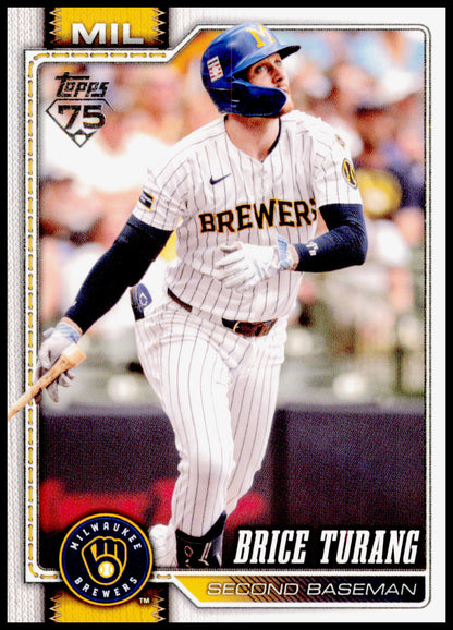 2026 Topps Brice Turang Card Milwaukee Brewers #105
