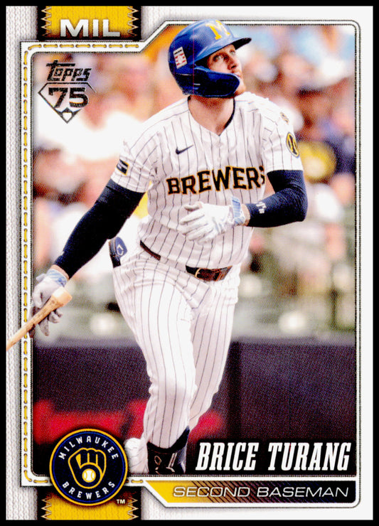 2026 Topps Brice Turang Card Milwaukee Brewers #105