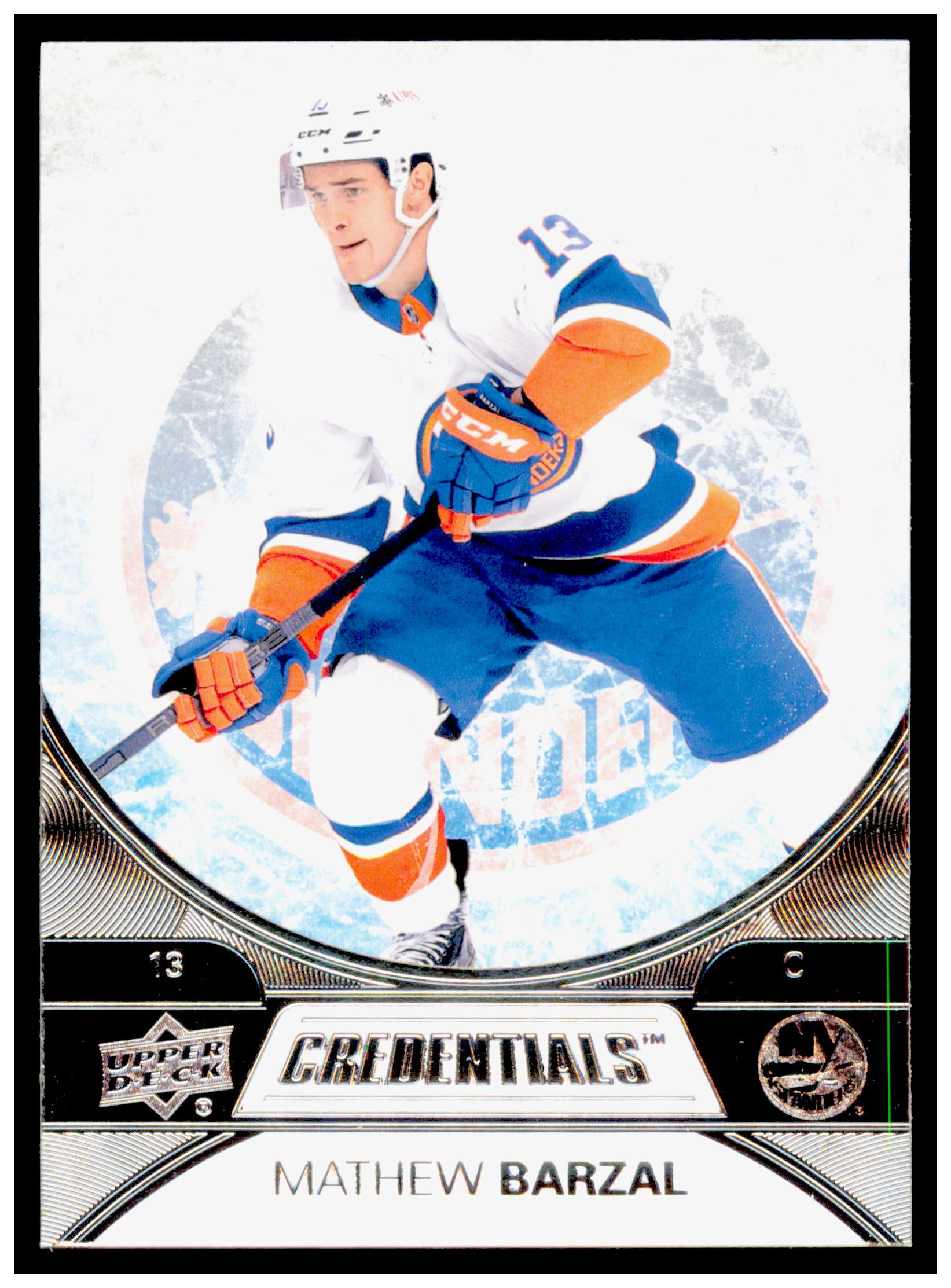 2021-22 Upper Deck Credentials Mathew Barzal Card New York Islanders #23