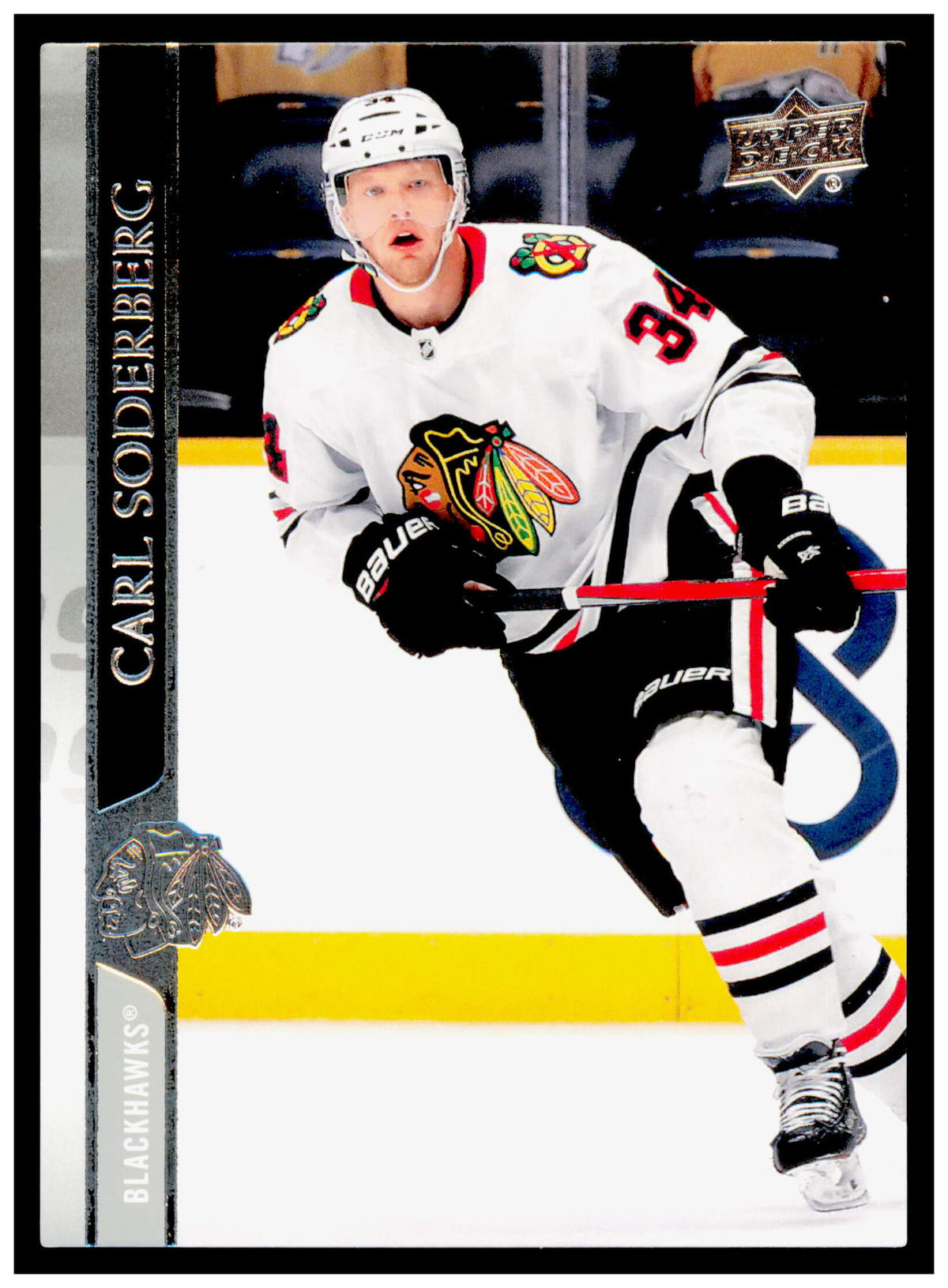 2020-21 Upper Deck Carl Soderberg Card French Chicago Blackhawks #528