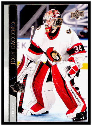 2020-21 Upper Deck Joey Daccord Card Ottawa Senators #602