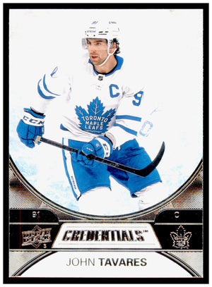 2021-22 Upper Deck Credentials John Tavares Card Toronto Maple Leafs #9