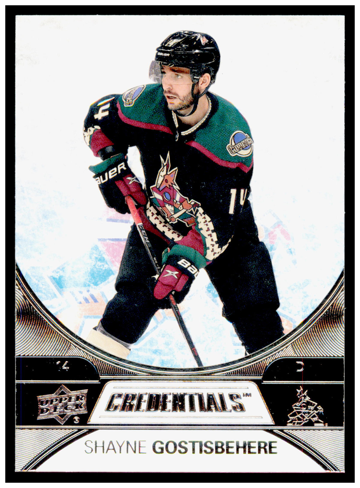 2021-22 Upper Deck Credentials Shayne Gostisbehere Card Arizona Coyotes #24