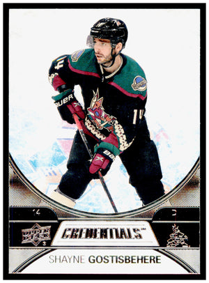 2021-22 Upper Deck Credentials Shayne Gostisbehere Card Arizona Coyotes #24