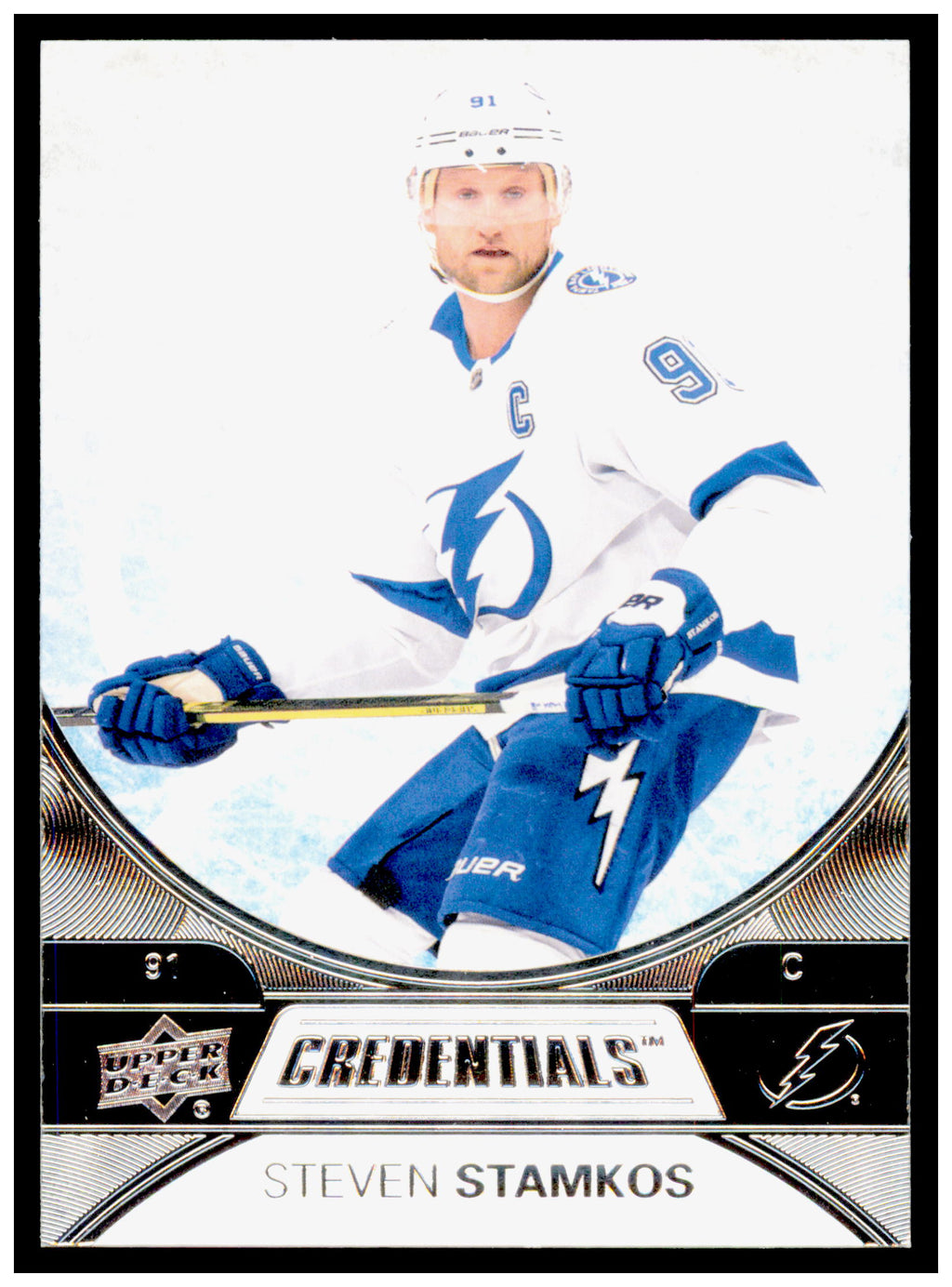 2021-22 Upper Deck Credentials Steven Stamkos Card Tampa Bay Lightning #16