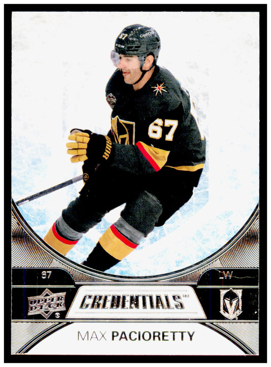 2021-22 Upper Deck Credentials Max Pacioretty Card Vegas Golden Knights #11