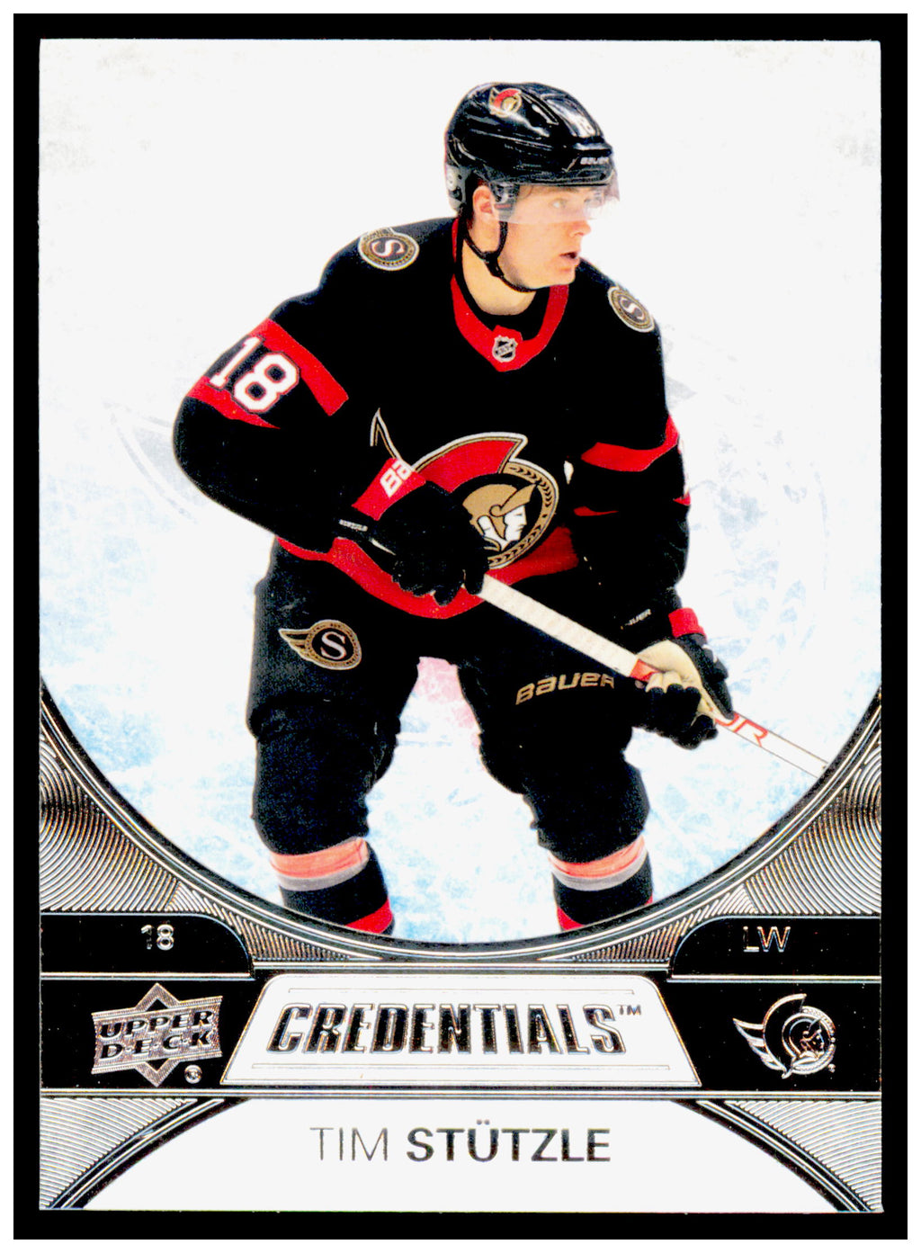 2021-22 Upper Deck Credentials Tim Stutzle Card Ottawa Senators #28